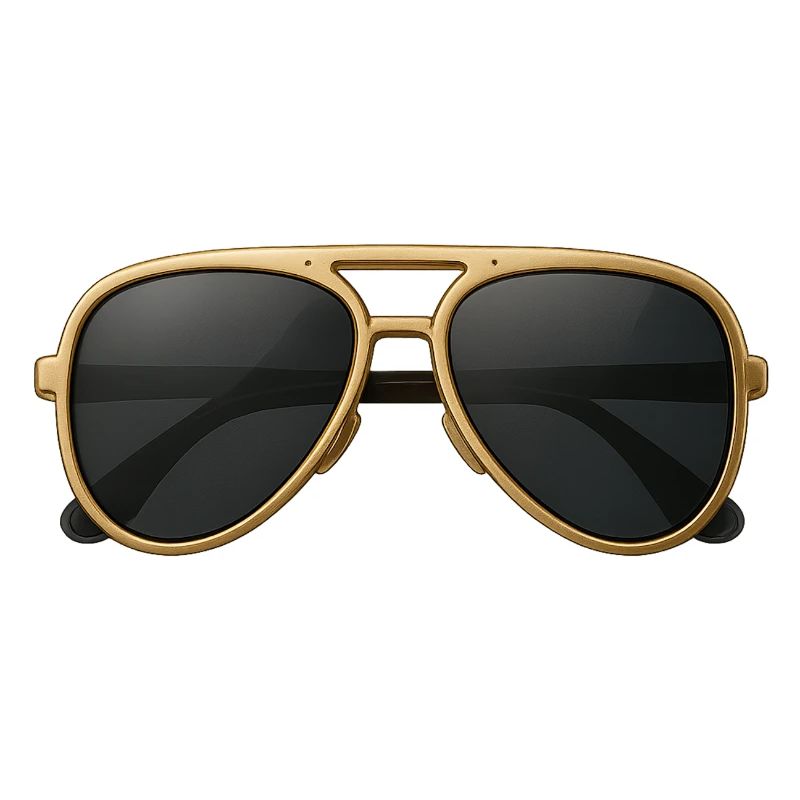 Goldene Pilotenbrille im Retro-Design