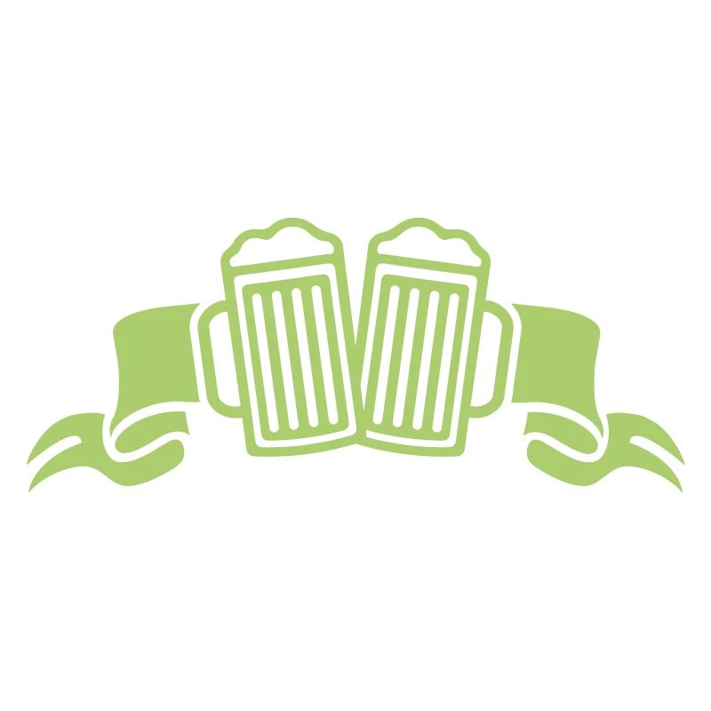 Grüne Biergläser Feierstunde