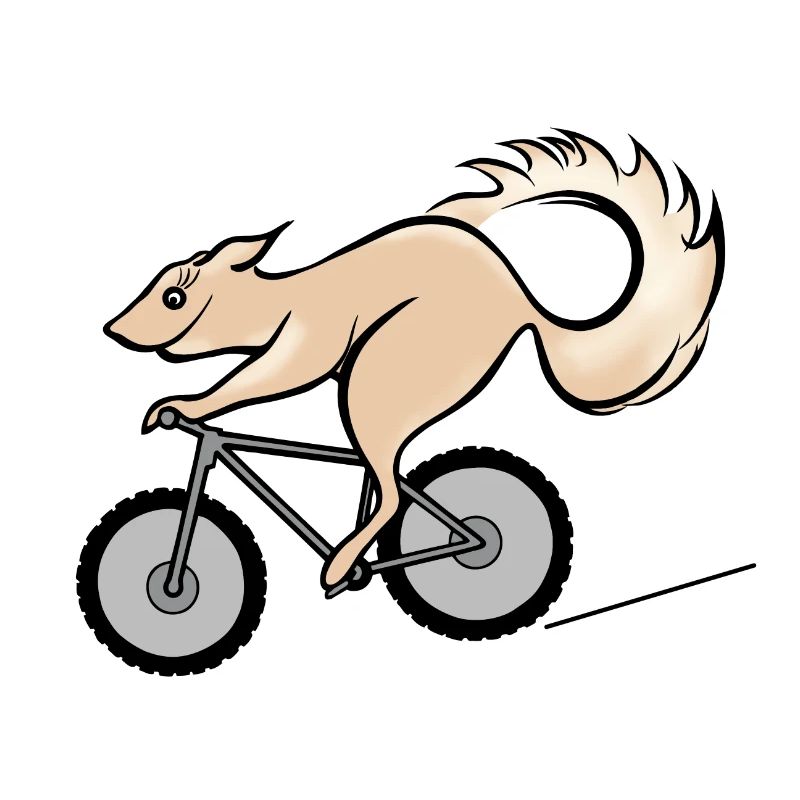 Bicycle and squirrel