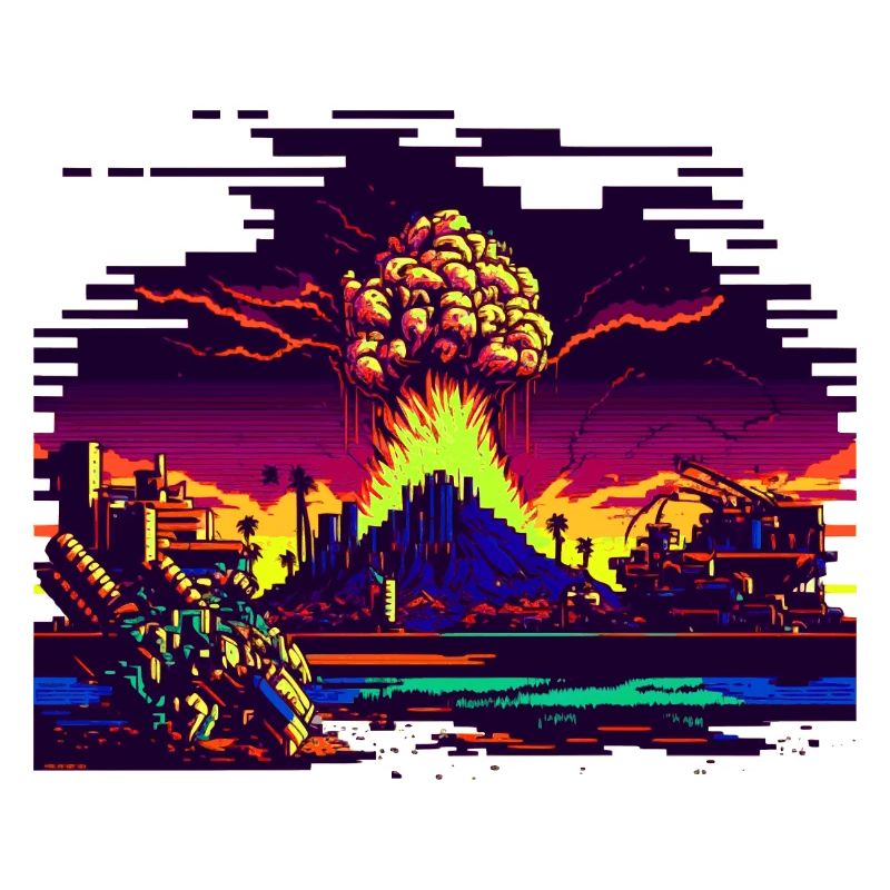 When the atomic bomb explodes in 8 bits