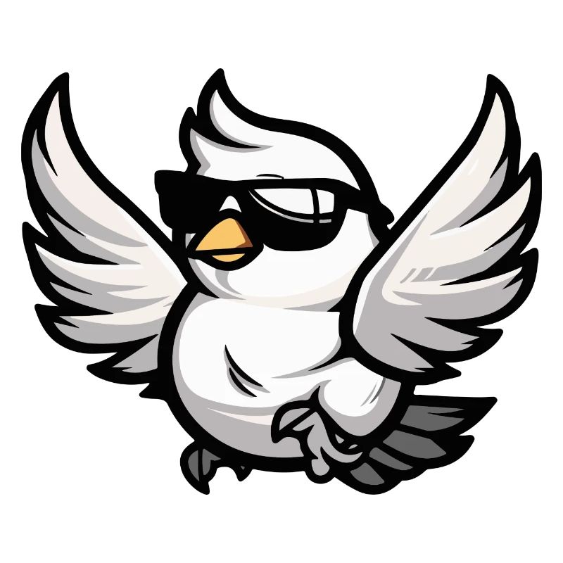 Taube Vogel Comic Cool