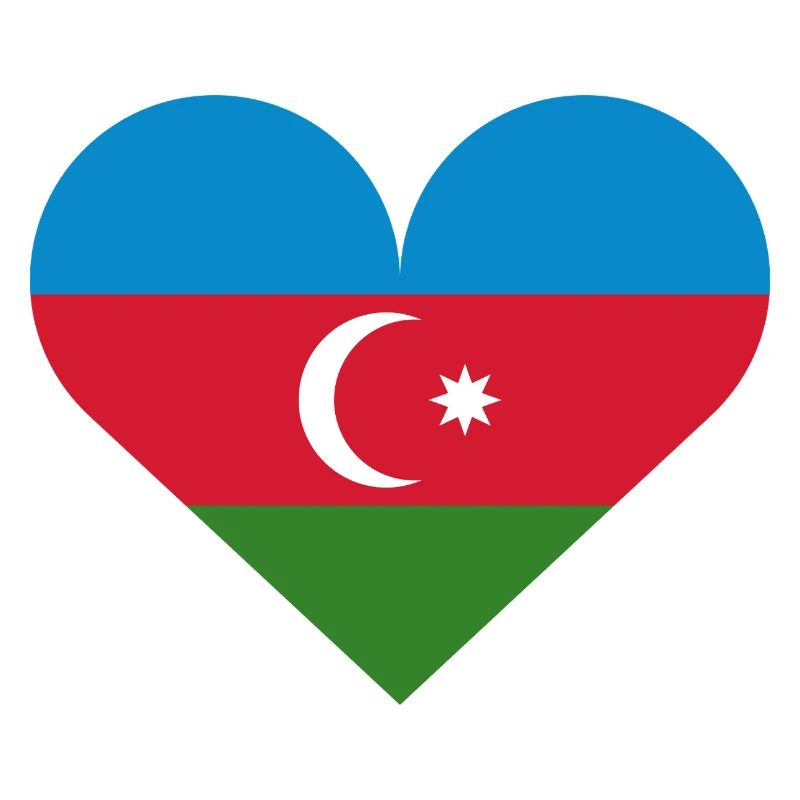 Herzflagge Aserbaidschans
