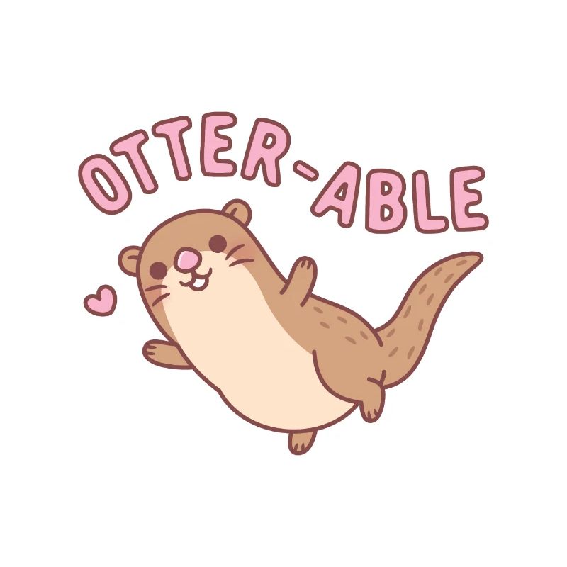 Cute Otter Otterable Pun