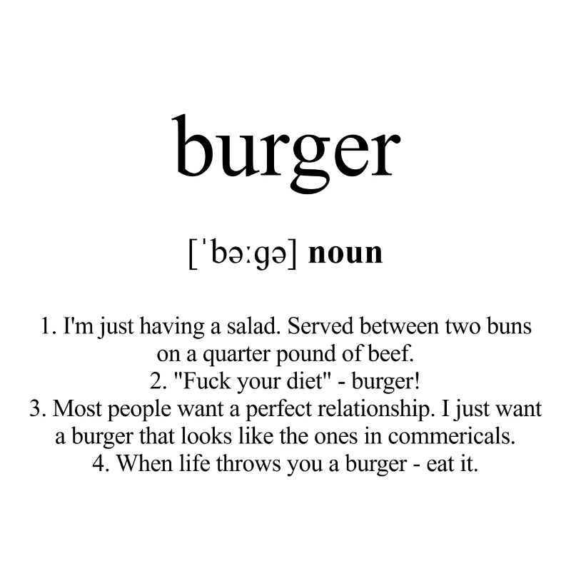 Burger (Hamburger) Definition Dictionary