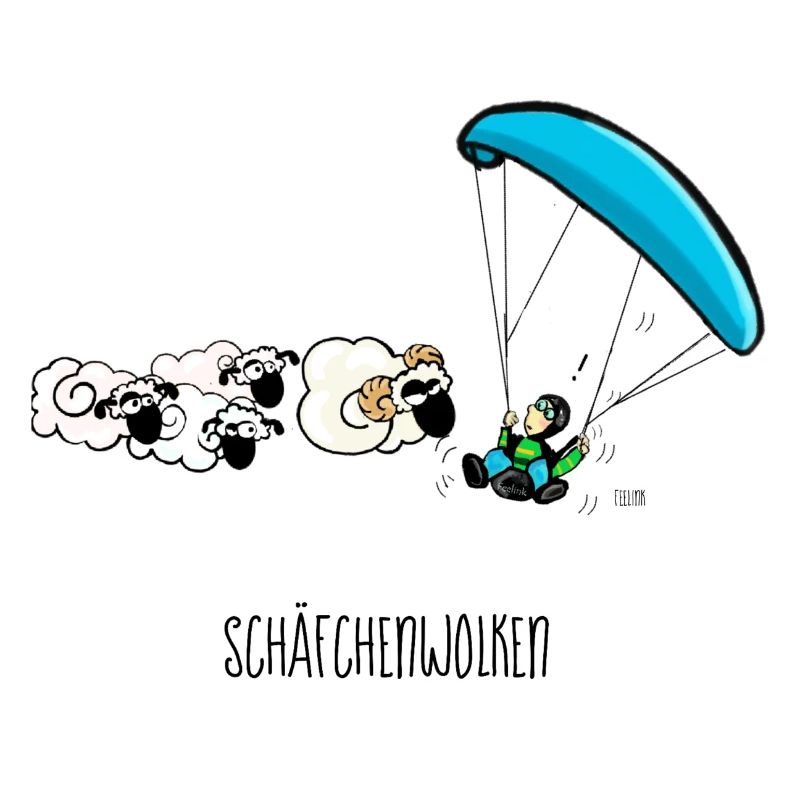 Gleitschirm Schäfchen paragliding Wolken