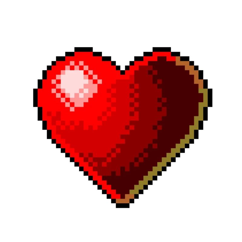 Herz 3D Herzen corazon rot retro rot rojo Liebe