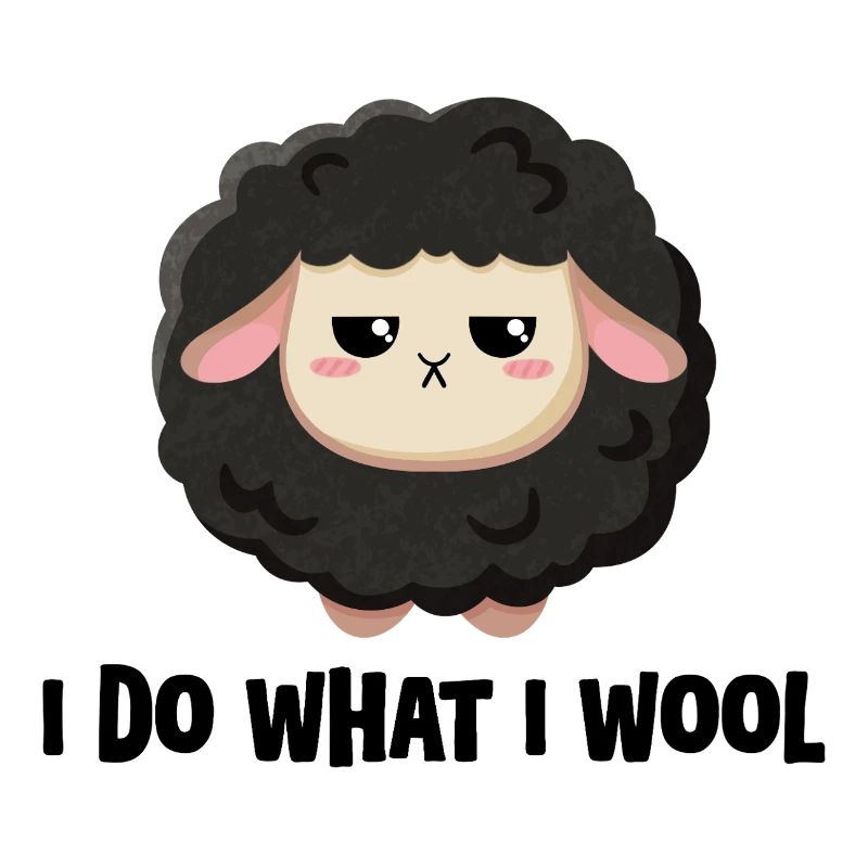Mignon mouton noir avec dicton