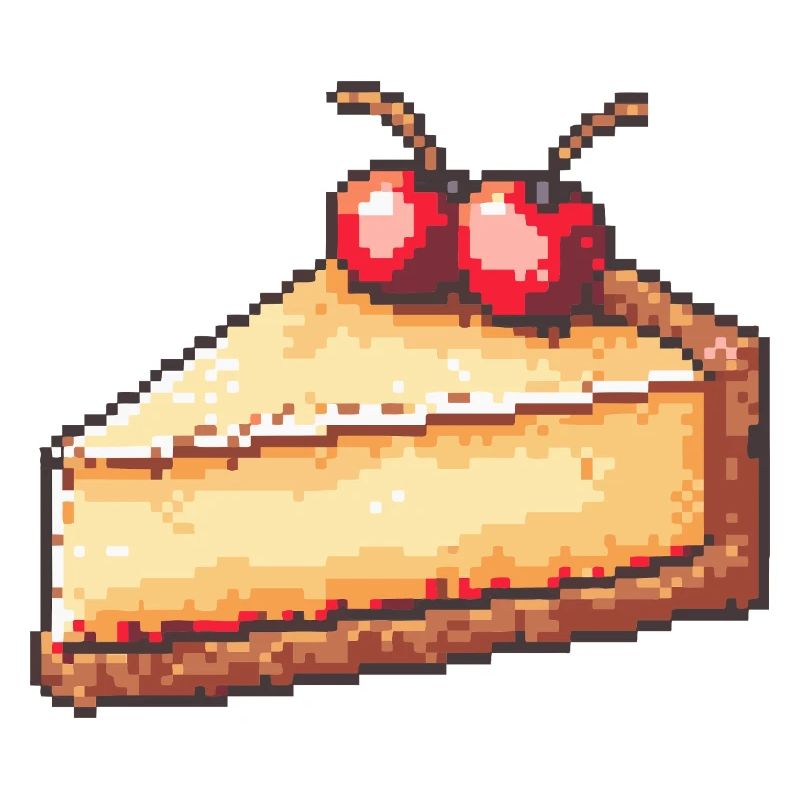 Pixel Cheesecake Cherry Slice