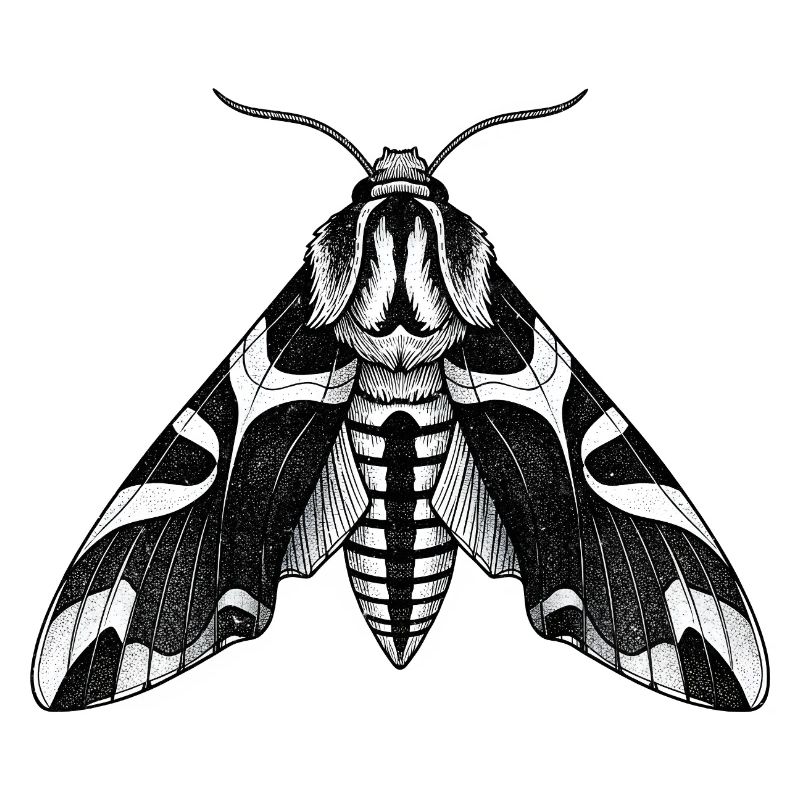 Moth Shadow Pattern Moth Black Moth