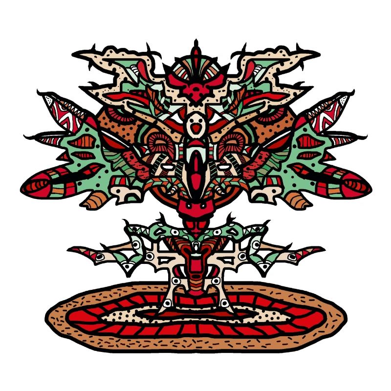 Robot-Drachenbaum tattoo