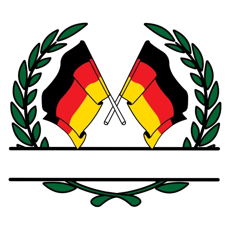 Flags Germany laurel wreath banner