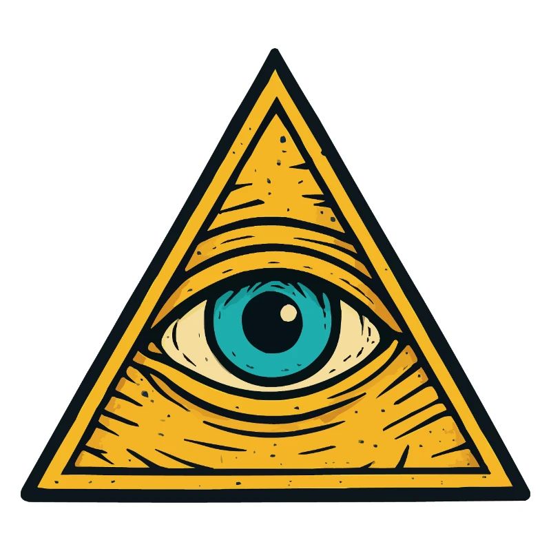 Eye in triangle illustration