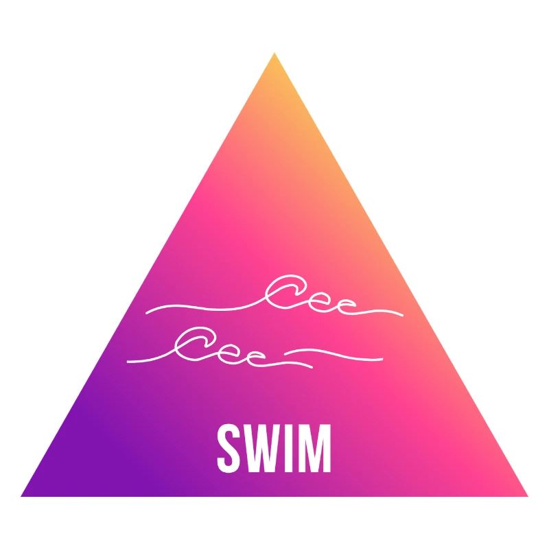 Natation Gradient Triangle Vagues