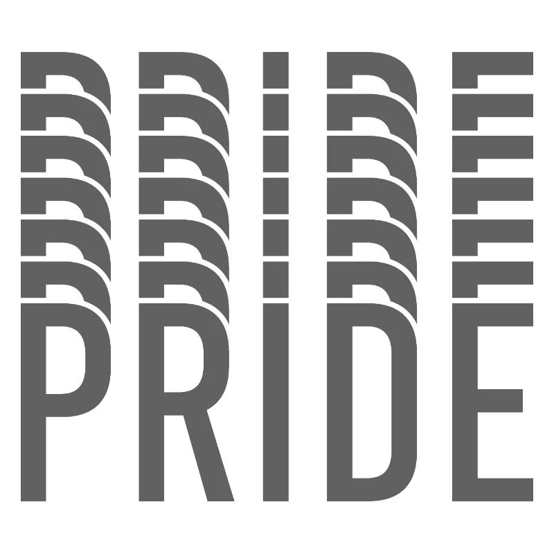 Pride-Monogramm in Grautönen