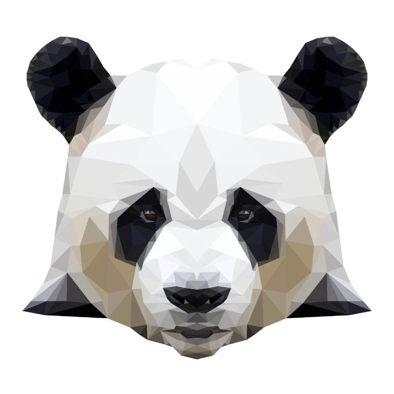 graphic panda - panda polygon