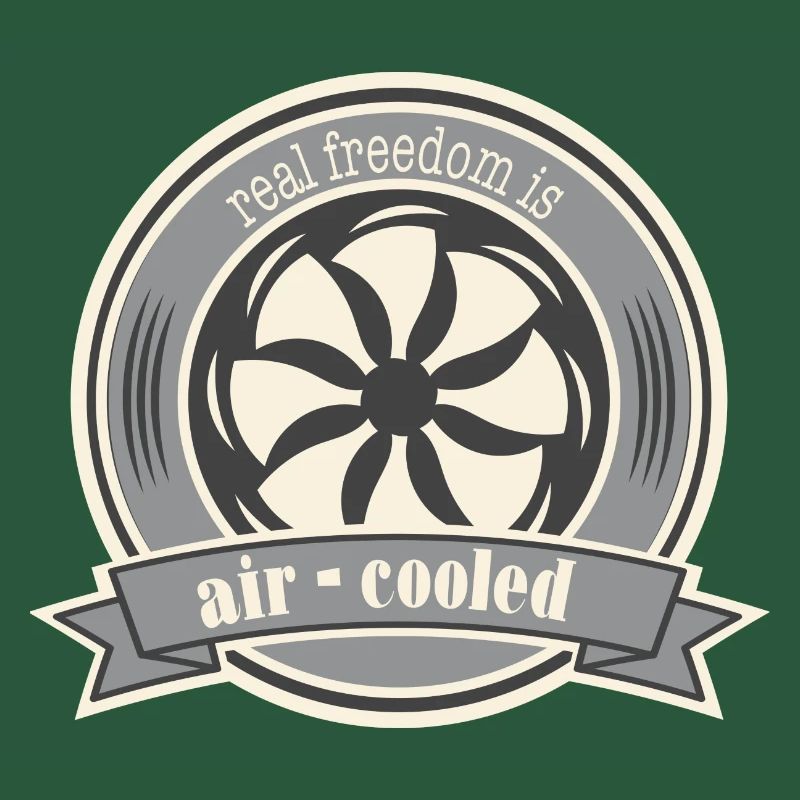 Oldtimer Air-cooled boxer engine Saying freedom