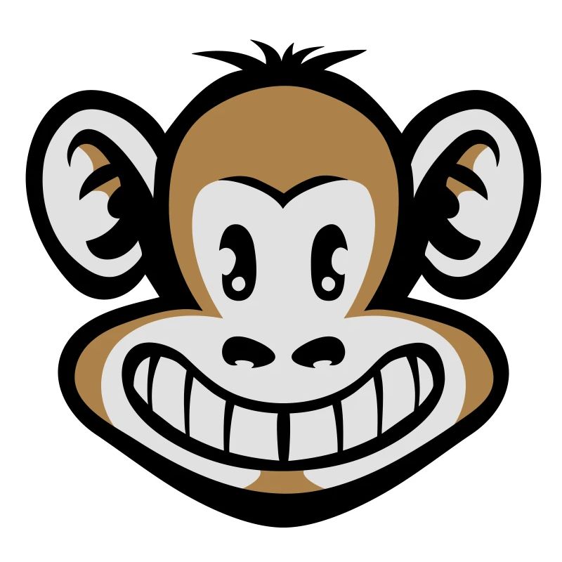 Tête de singe cartoon flex