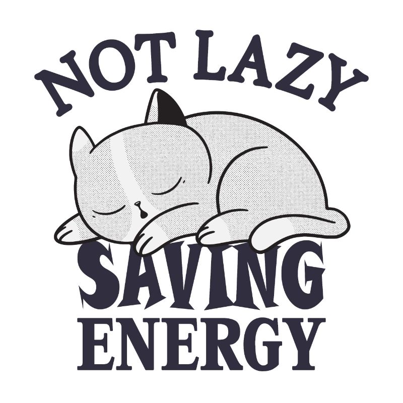 Not lazy, Saving Energy Cat