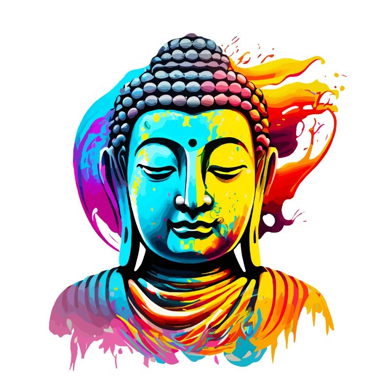 Buddha Farbmalerei