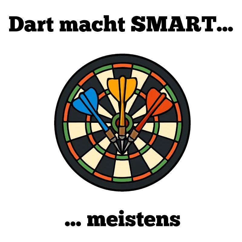 Buntes Dartboard mit Pfeilen