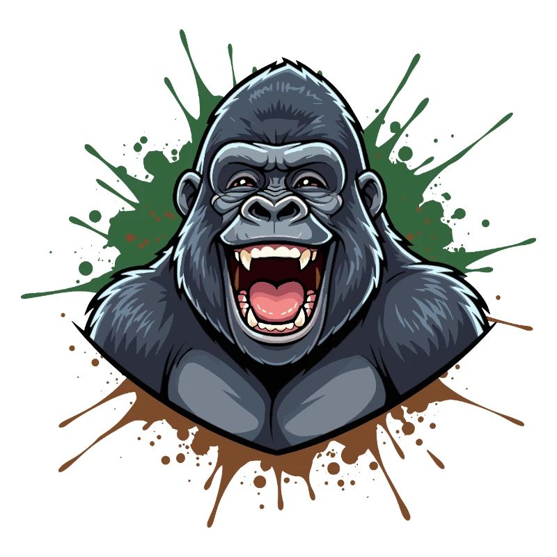 Conception de graffiti de Gorille Rieur