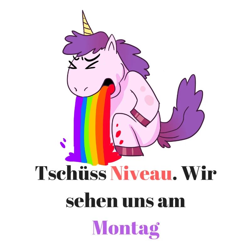 Einhorn Comic Sprüche Design