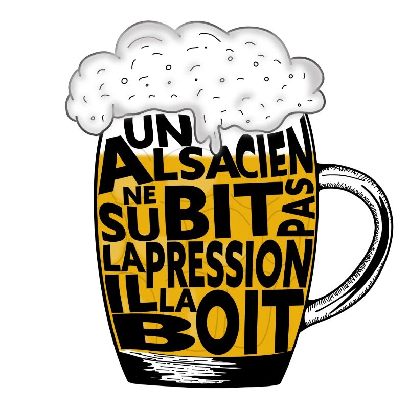 An Alsatian does not undergo the pressure he drinks it