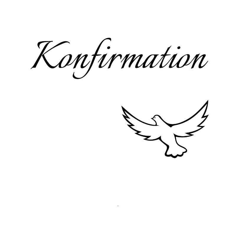 Konfirmation in den Himmel fliegende Taube glauben