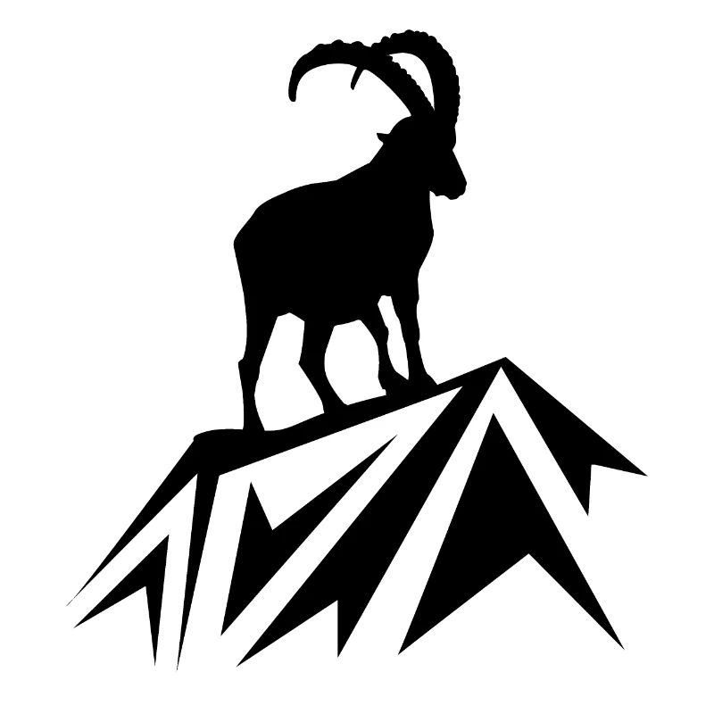 Steinbock auf einem Berg