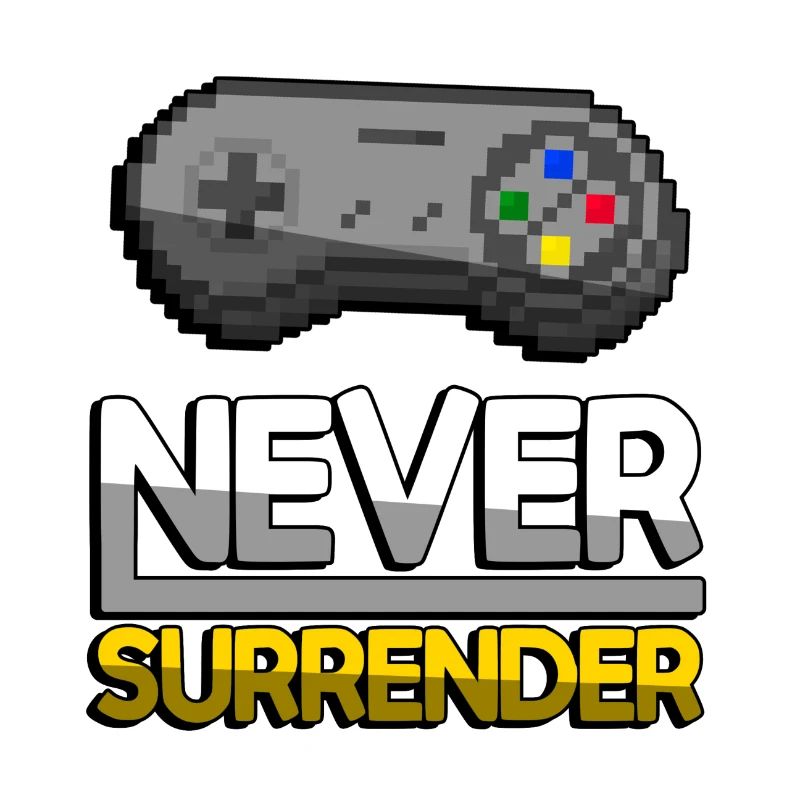 NEVER SURRENDER (Gelb) + SNES Controller - Gaming