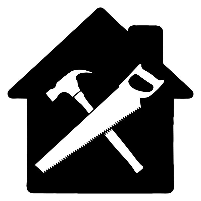Construction de maison à logo d’outil de charpentier