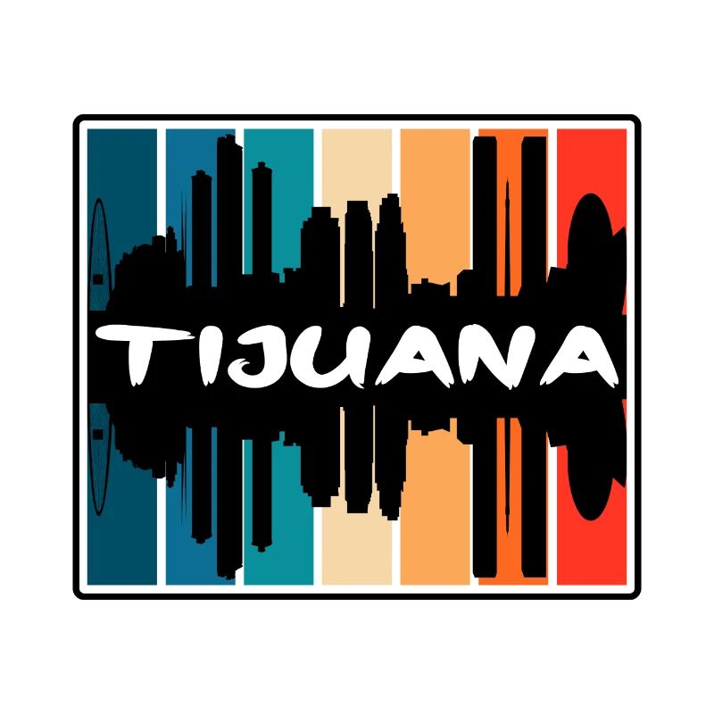 Tijuana Mexiko Skyline Silhouette Reise Souvenir
