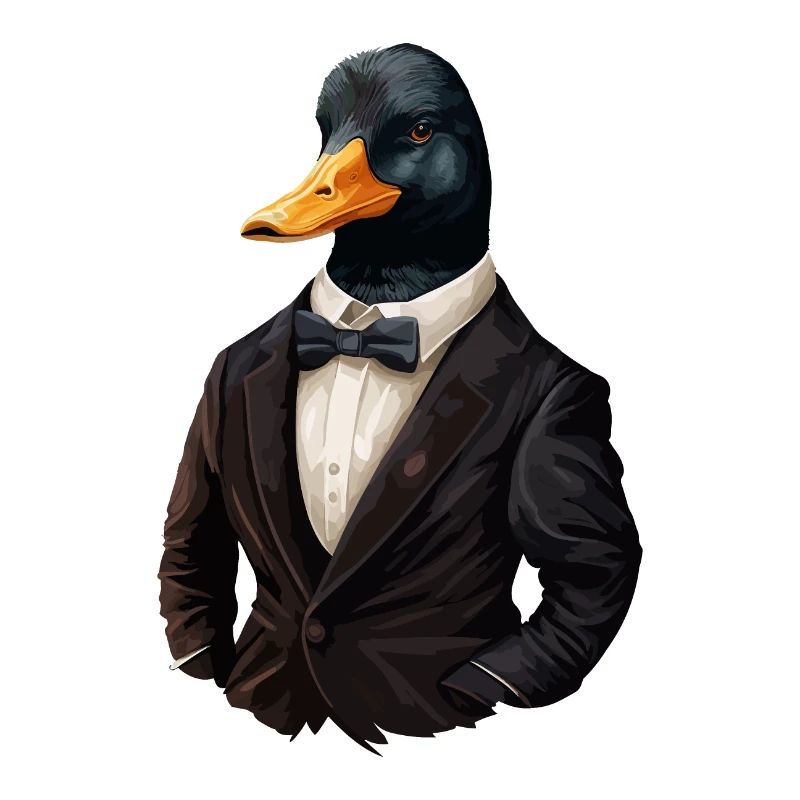 Ente mit Fliege