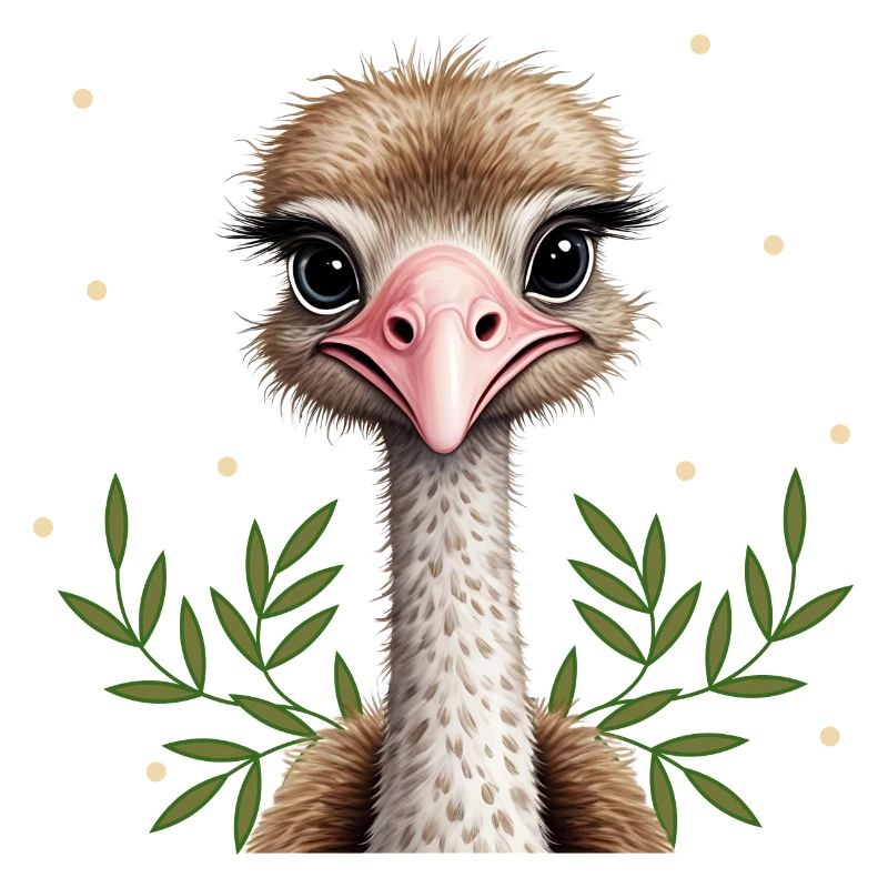Cute ostrich