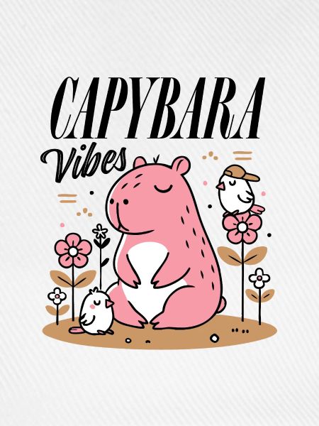 Relaxed capybara with friends