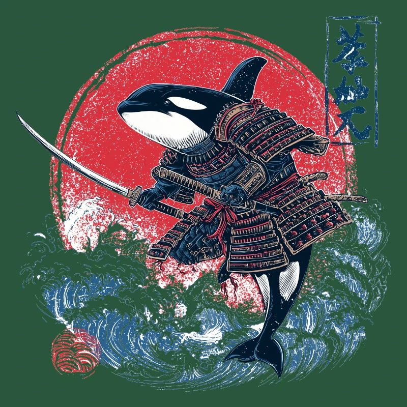 Orca Samurai Design – Killerwal mit Katana