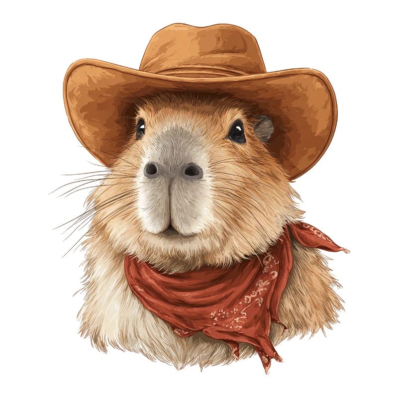 Cool Capybara Cowboy Hut