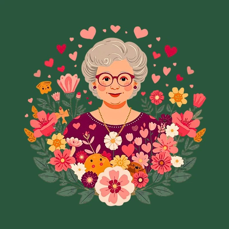Blumen-Großmutter