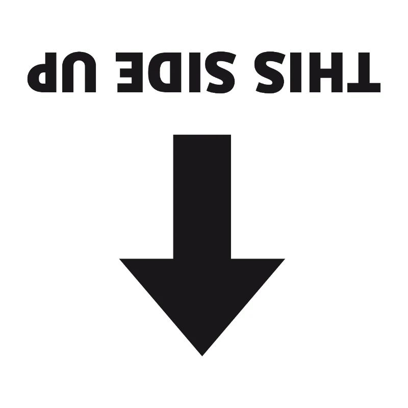 Ce côté vers le haut - Flèche inversée