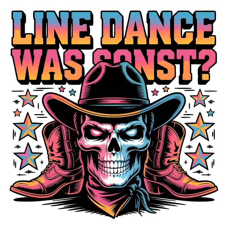 Line Dance Skull Cowboy