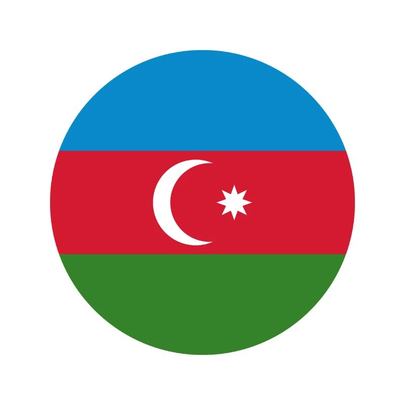 Drapeau rond de l’Azerbaïdjan