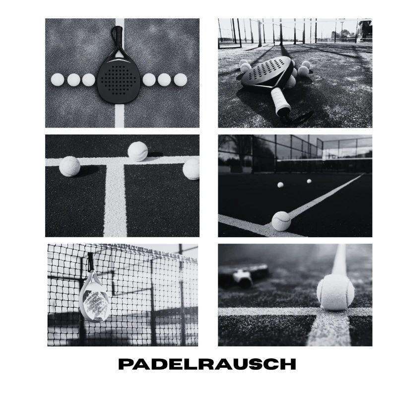 Padelrausch Collage BW