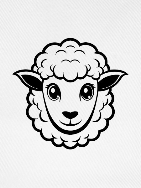 Cute sheep face
