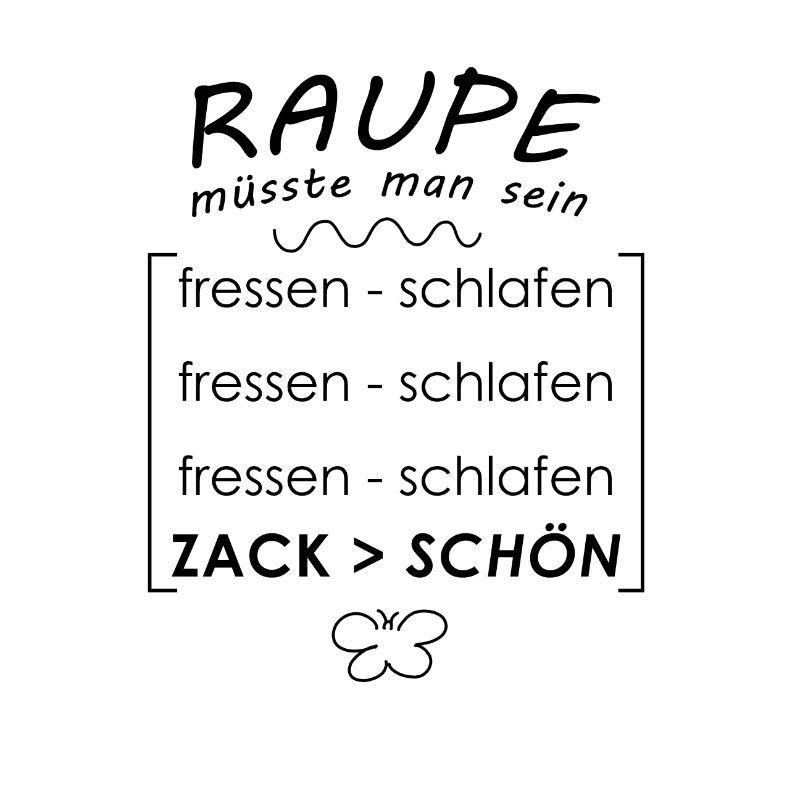 Raupe muesste man sein