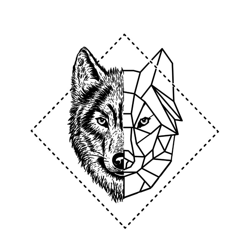 Wolf. Geometrisch. Abstrakt.