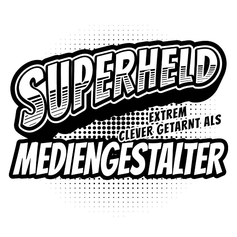 Superheld, clever getarnt als Mediengestalter