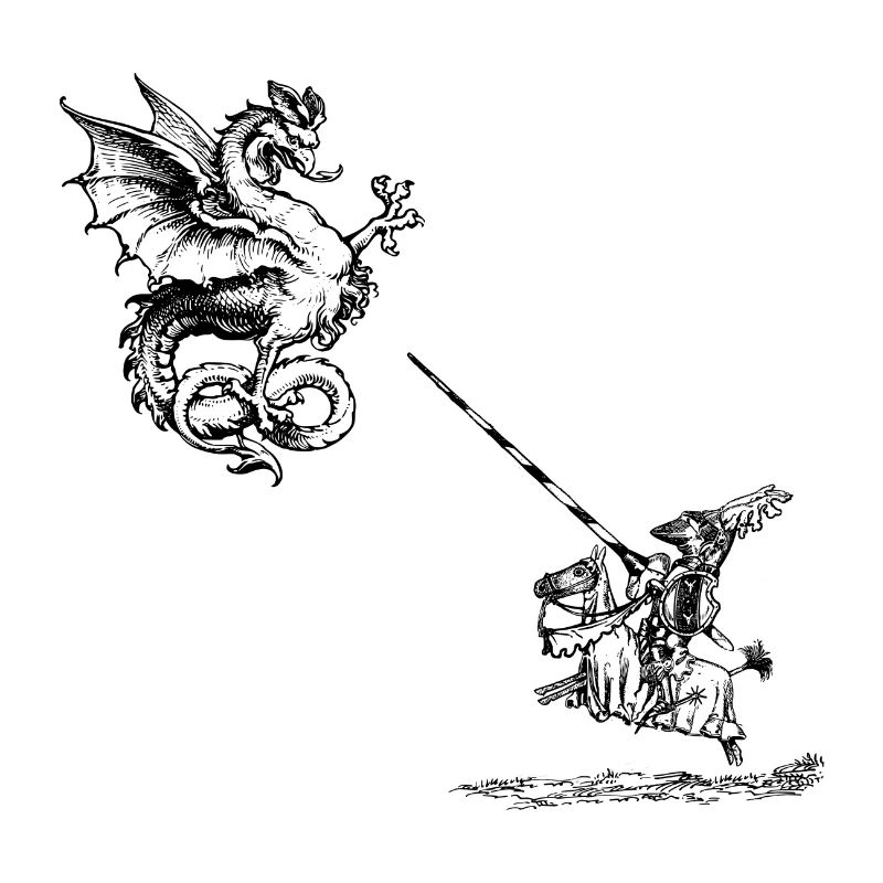 Chevalier combattant le dragon