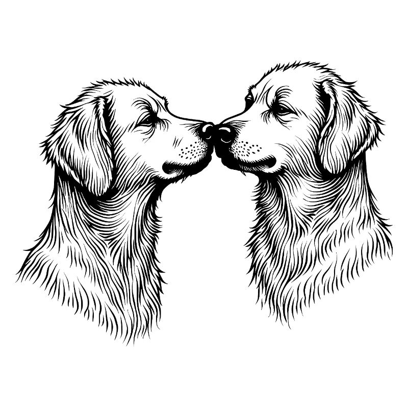 Zwei verliebte Hunde – Romantisches Hundepaar