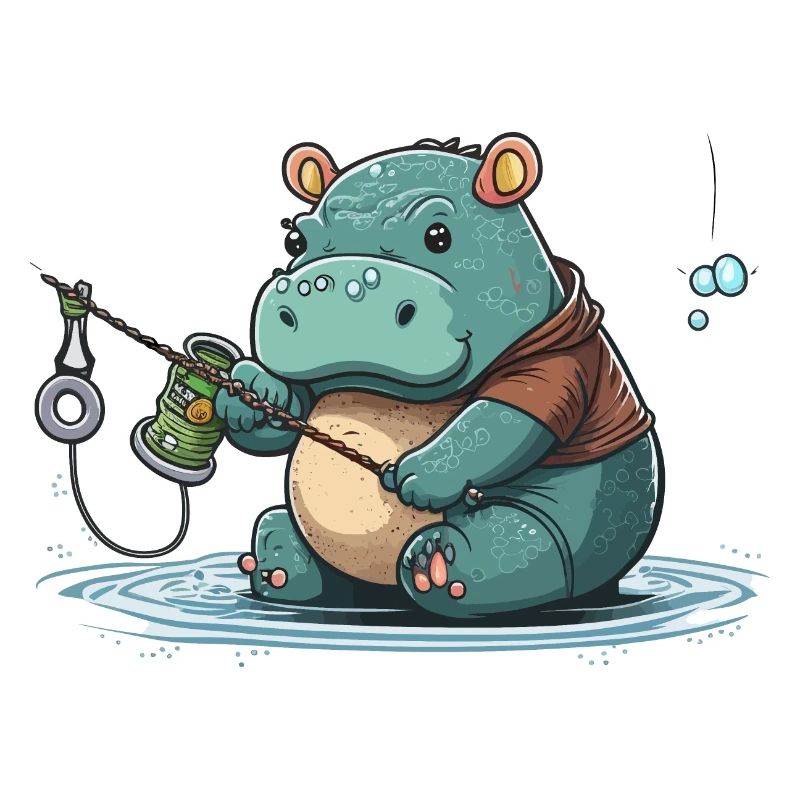 Nilpferd-Angler