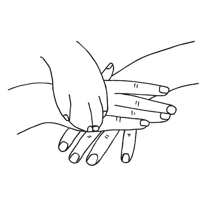 Hand mit Pfote